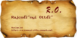 Rajcsányi Ottó névjegykártya